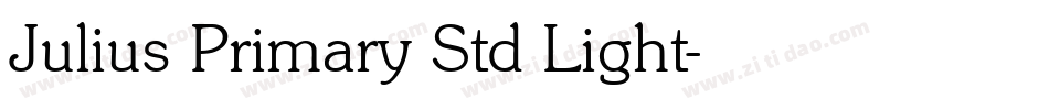 Julius Primary Std Light字体转换